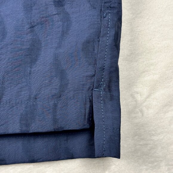 Madewell Mens Relaxed Short Sleeve Textured Button-Up Jacquard Shirt Navy XS NWT - Picture 10 of 12